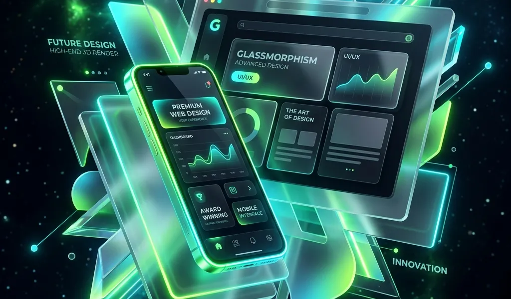 Futuristic Glassmorphic Interface