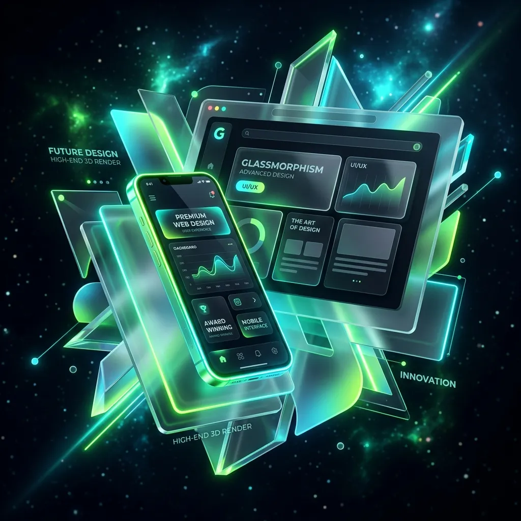 Futuristic Glassmorphic Interface